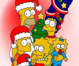 yapboz Simpsonlar bir Mutlu Noeller isteyen